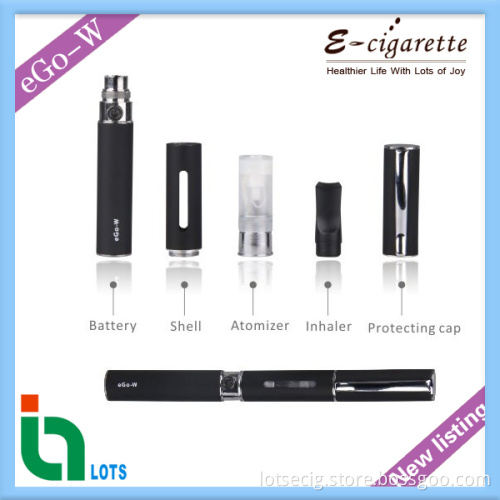 New E-Cigarette Ego-W with Clear-Atomiser (accommodate 2.0ml liquid)